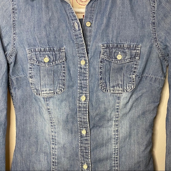 SO | Denim Button Down Shirt Size XS - Picture 4 of 8